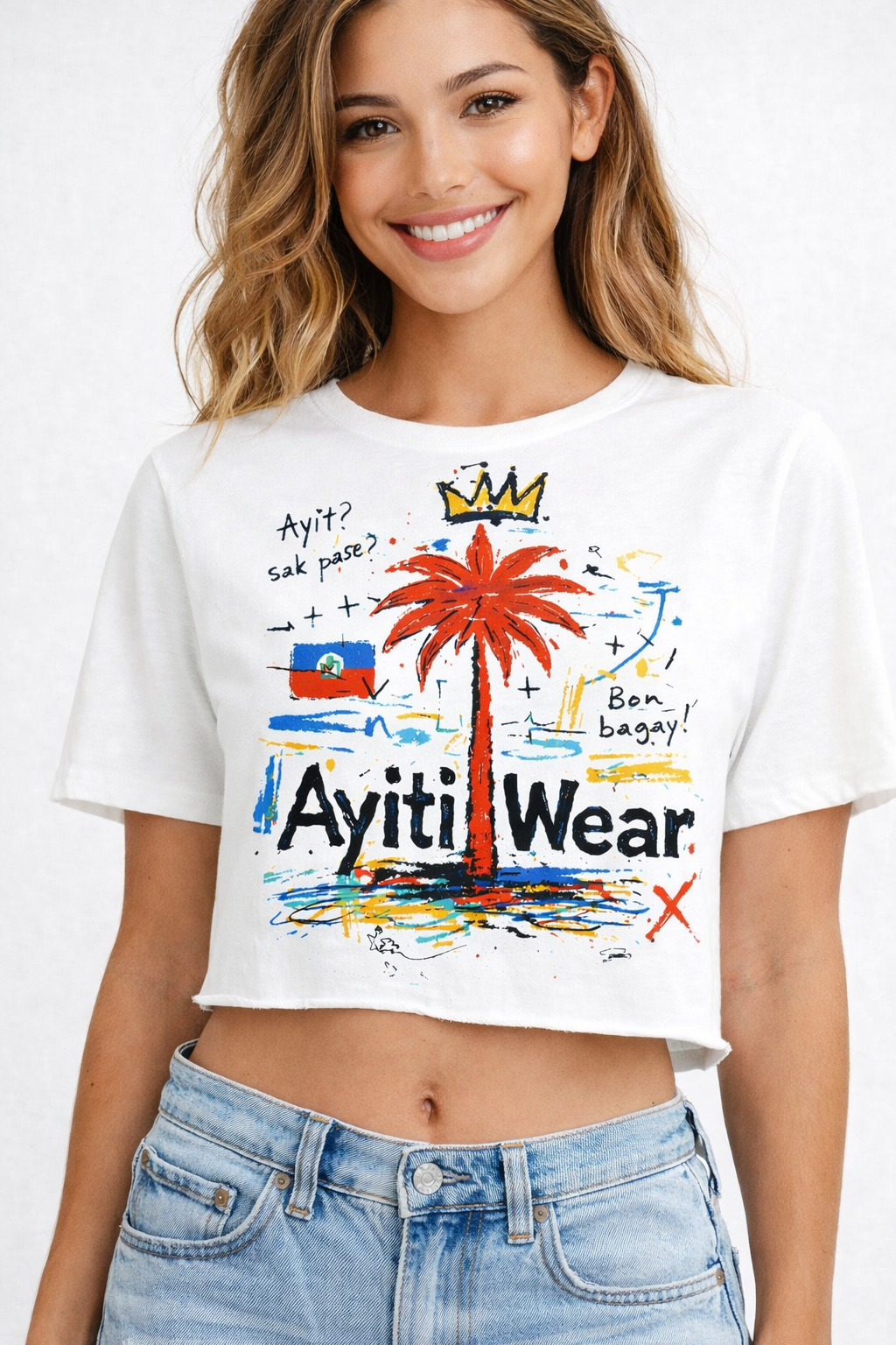 White Ayitiwear Crop Top