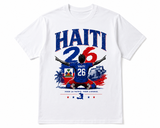 AyitiWear HAITI 26 Graphic T-Shirt – White  (UNISEX)