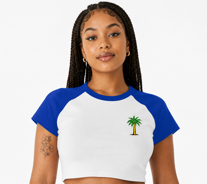 AyitiWear Blue Palm Tee