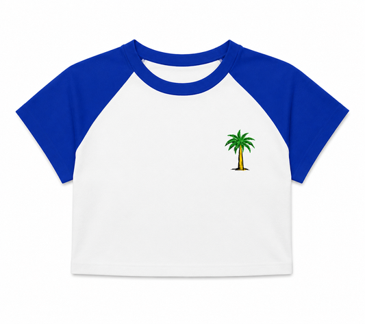 AyitiWear Blue Palm Tee